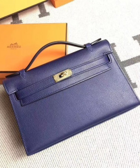 에르메스 미니 켈리백22 사파이어블루 금장 앱송